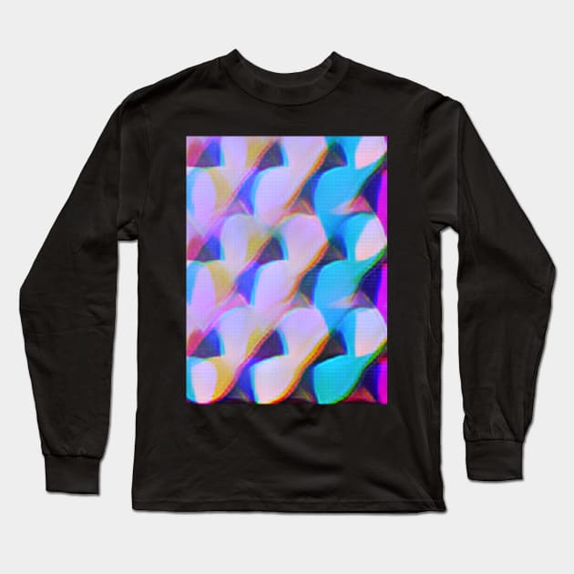 Rainbow Marshmallow Hearts (MD23Val019) Long Sleeve T-Shirt by Maikell Designs